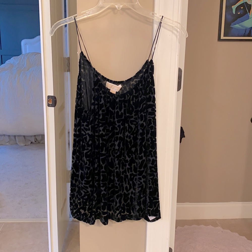 Leopard velvet tank